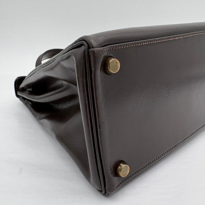 1981 Hermes Box Calf Gold H/W Kelly