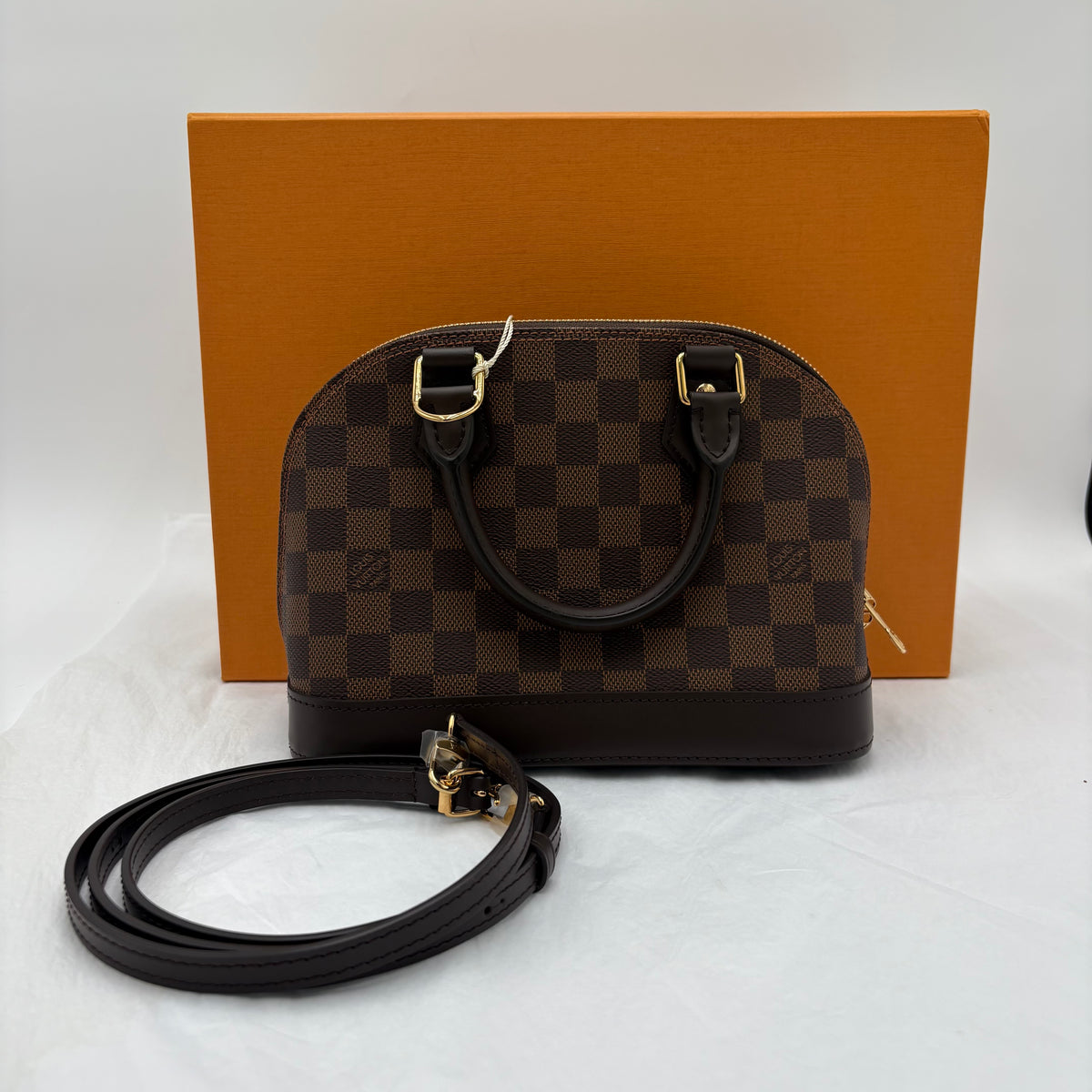NIB Louis Vuitton Alma BB Damier Ebene