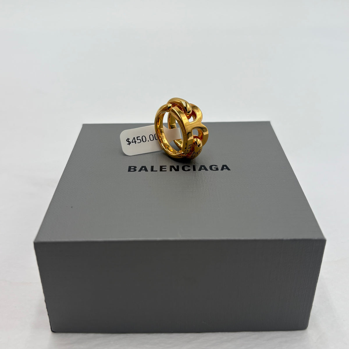 In Box Balenciaga B Chain 2.0 Ring