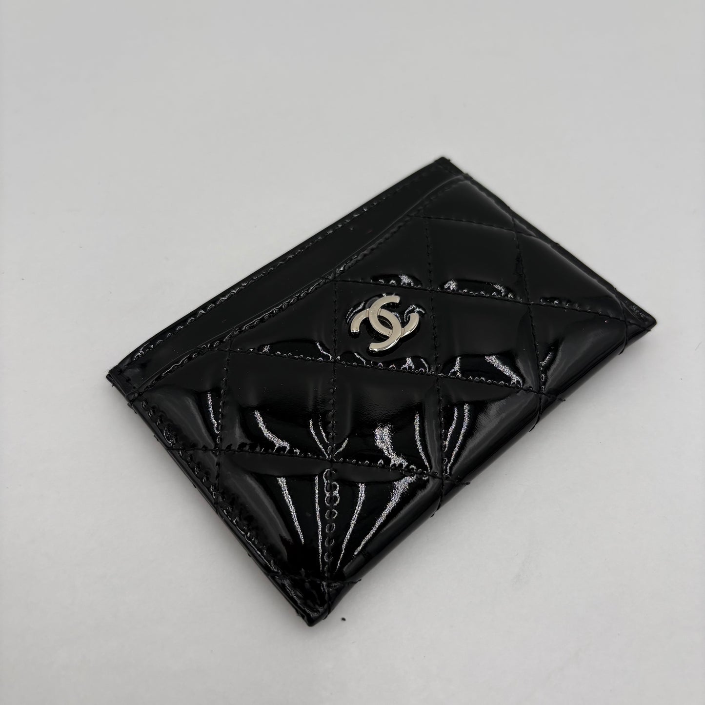 2014-15 Chanel Quilted Patent Card Holder