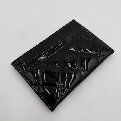 2014-15 Chanel Quilted Patent Card Holder