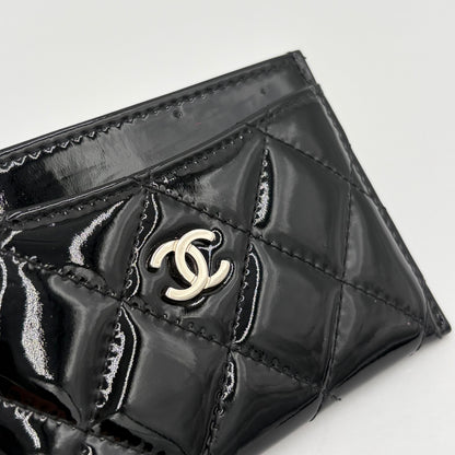 2014-15 Chanel Quilted Patent Card Holder