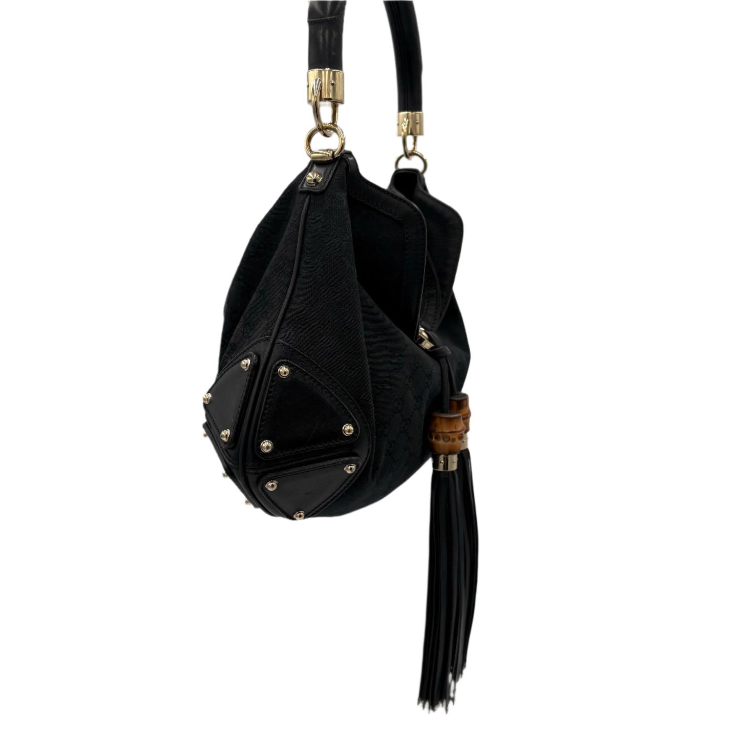 Gucci Indy Bamboo Tassel Handbag
