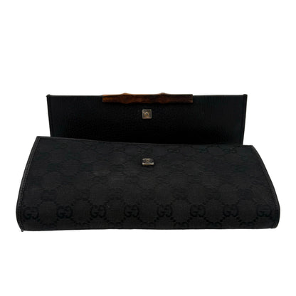 Gucci GG Canvas Lady Bamboo Clutch/Crossbody