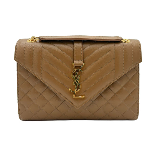 Saint Laurent Envelope Medium Matelassé Lambskin Bag