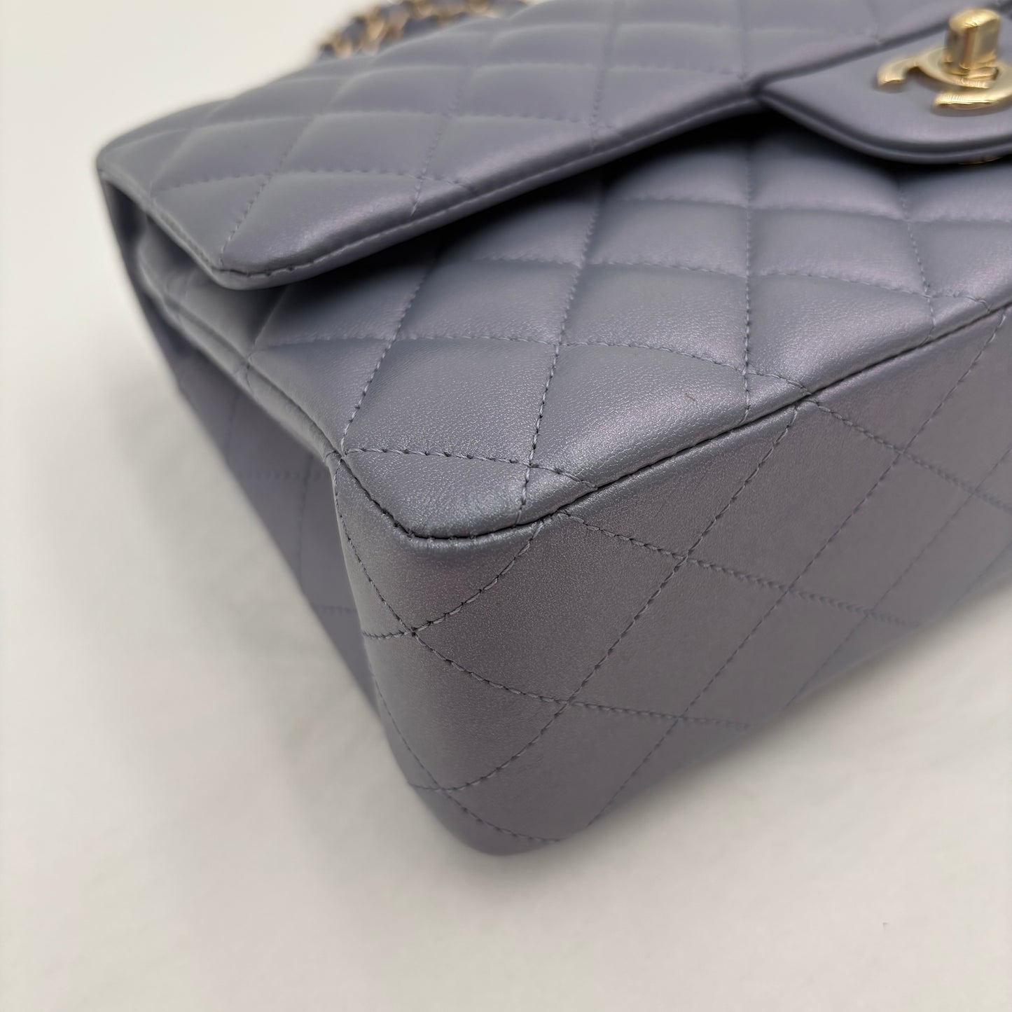 Chipped Chanel Quilted Lambskin Classic Double Flap
