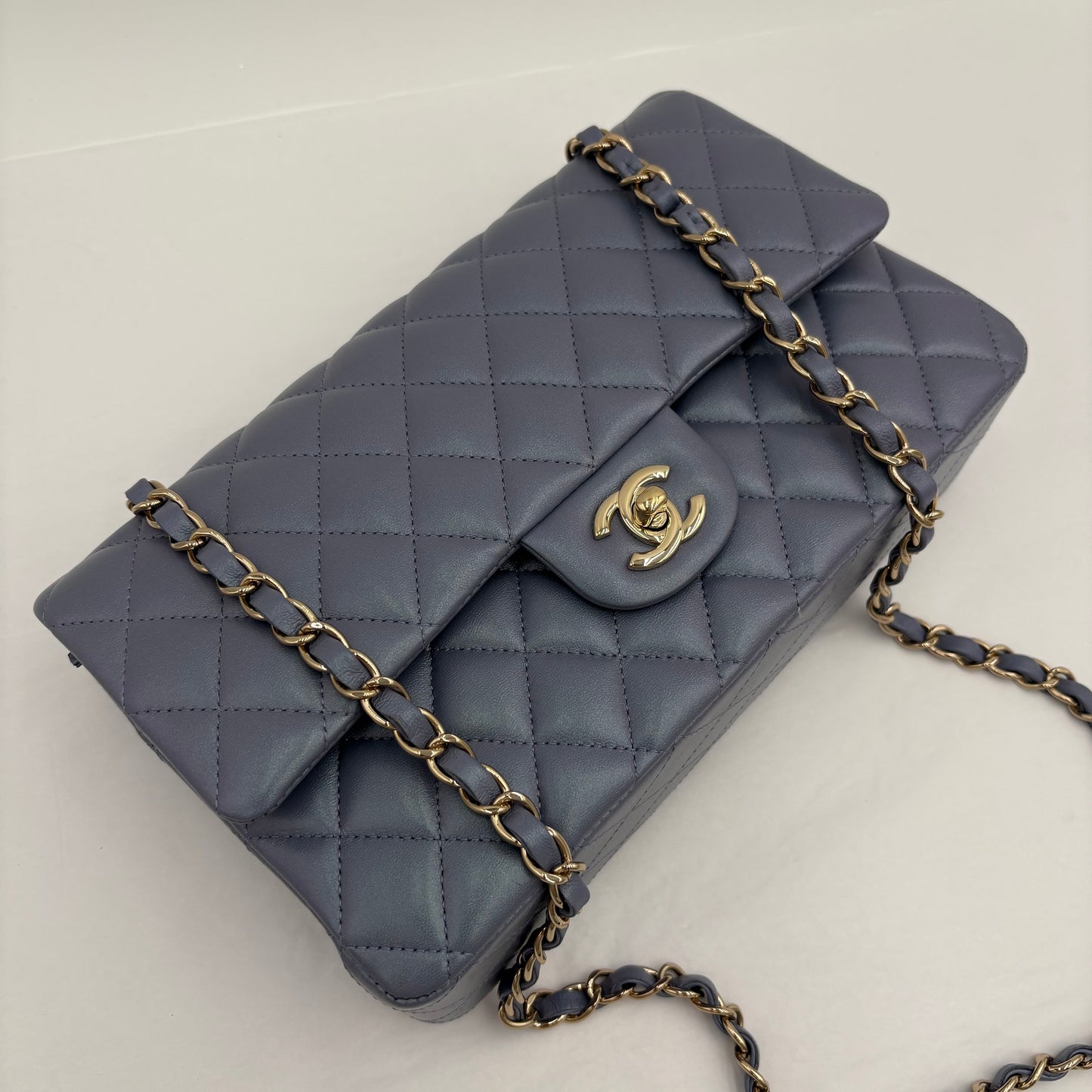 Chipped Chanel Quilted Lambskin Classic Double Flap