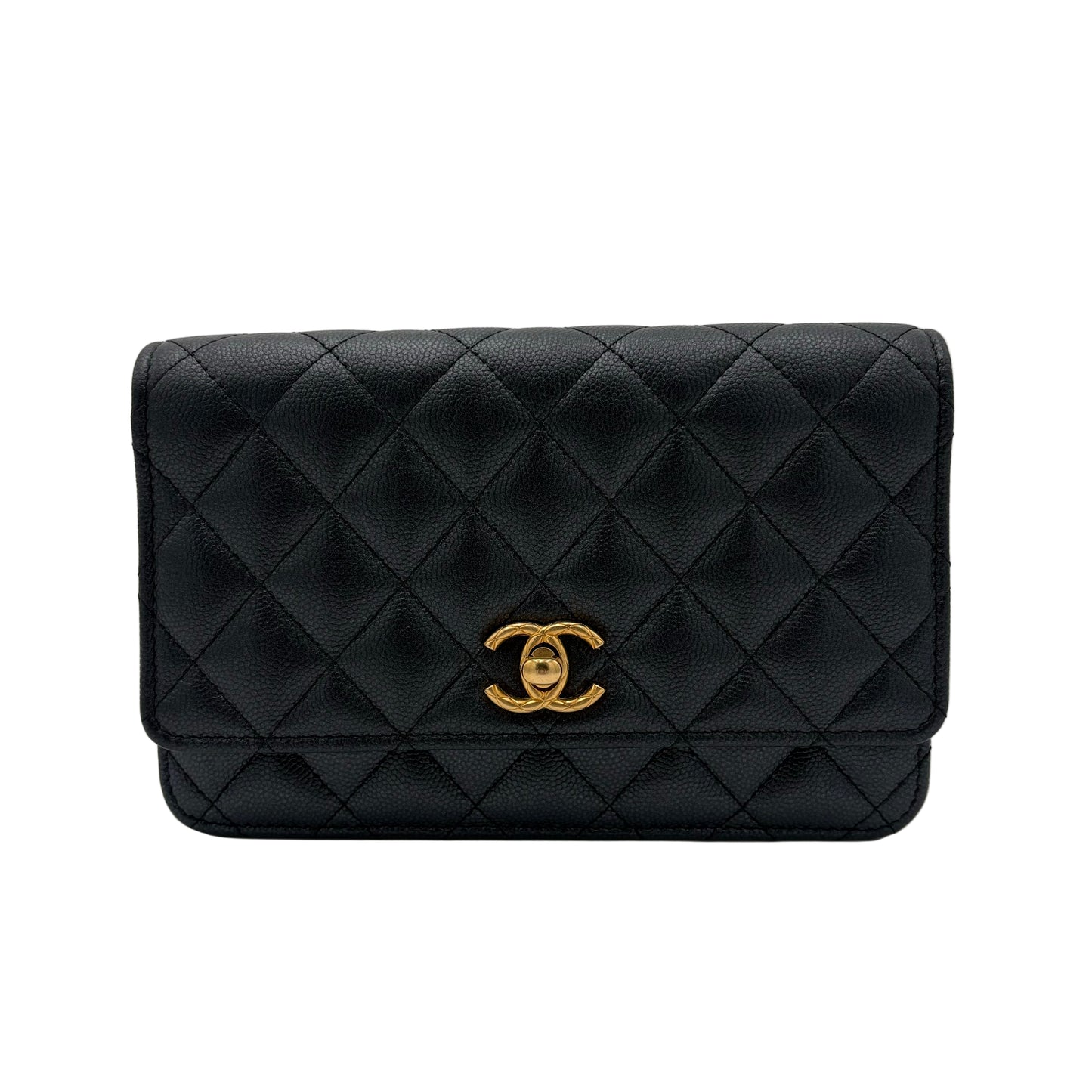 MINT 2023 Chanel Quilted Caviar Wallet On Chain