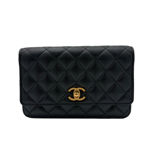 MINT 2023 Chanel Quilted Caviar Wallet On Chain