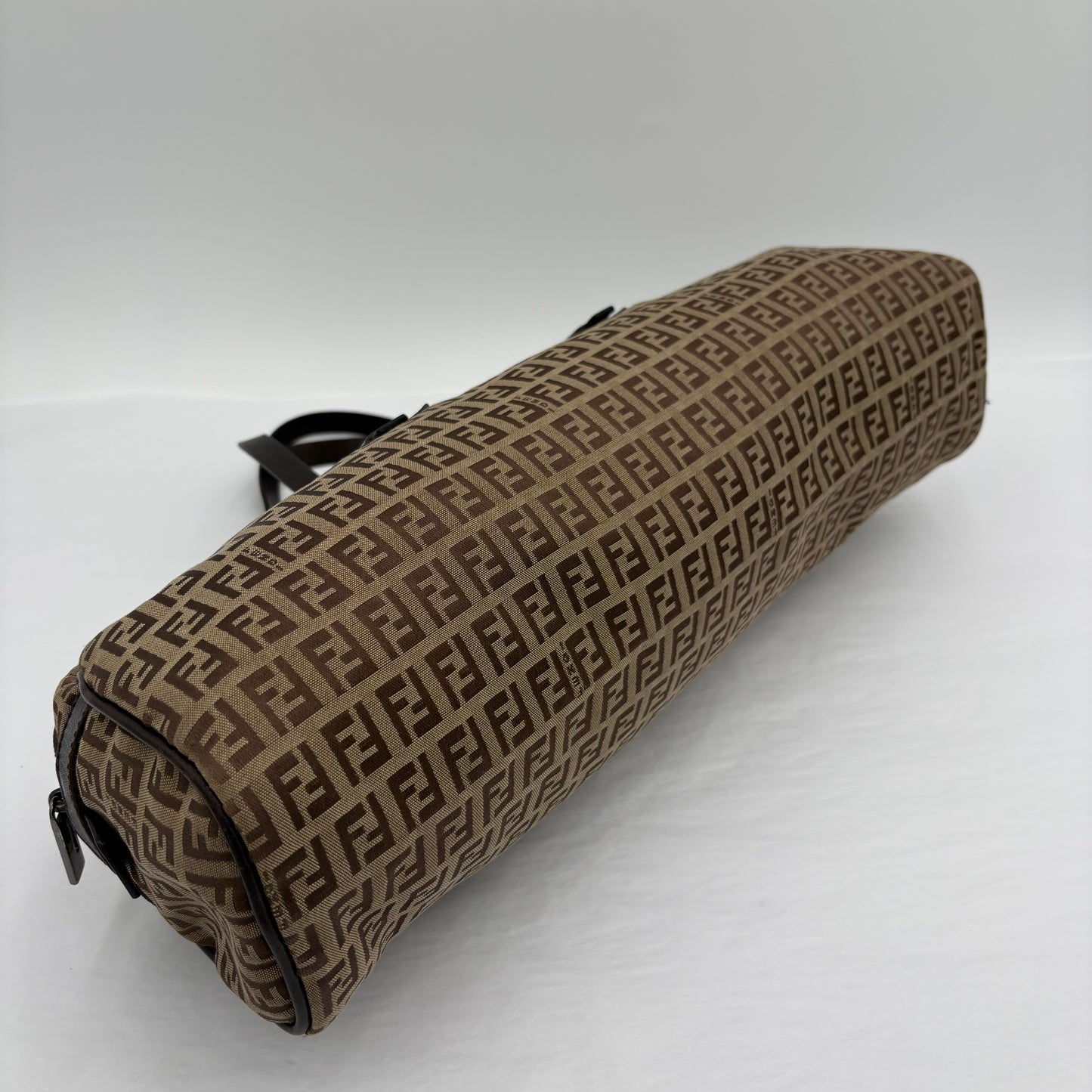 Vintage Fendi Zucchino Shoulder Bag & Coin
