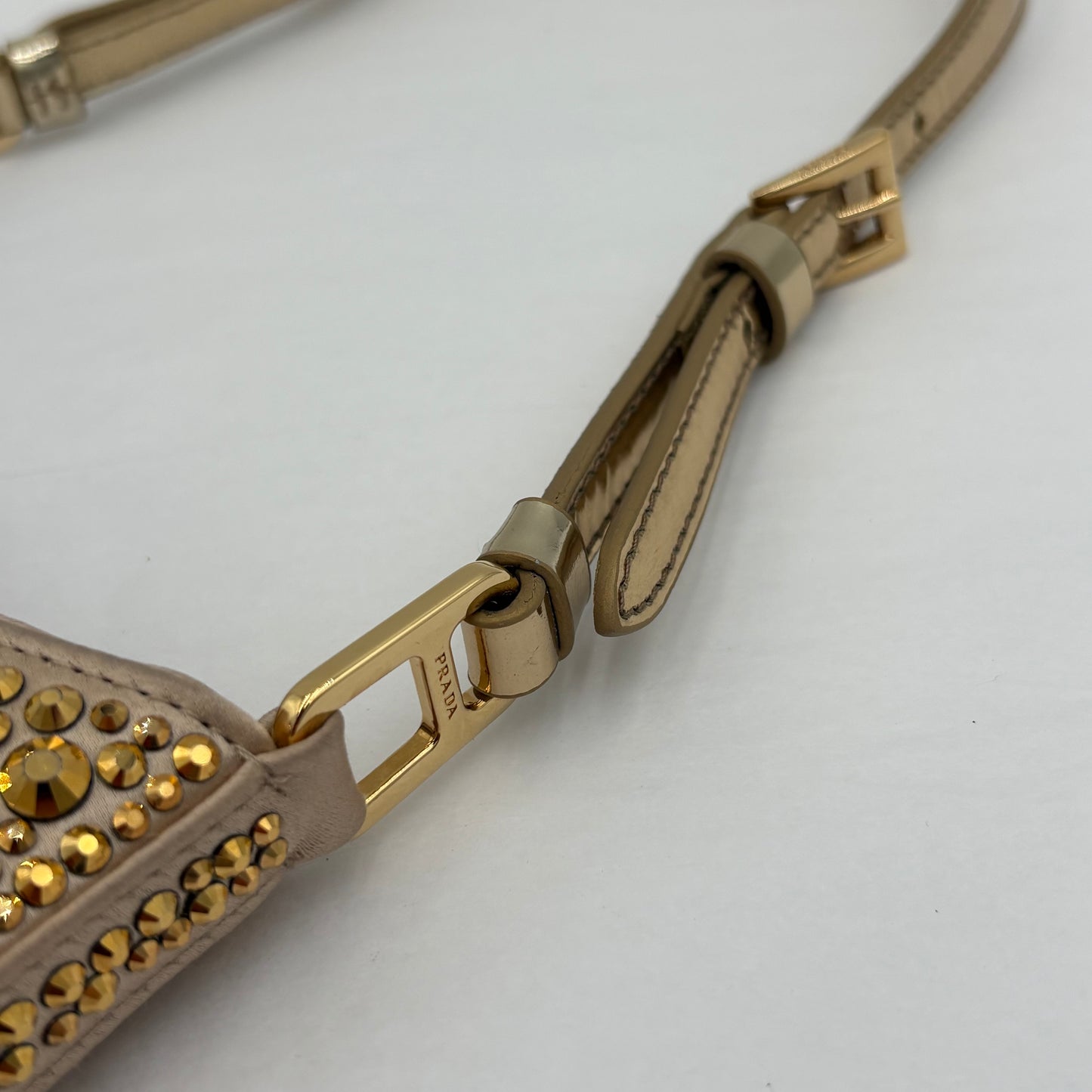 Prada Cleo Crystal Embellished Small Shoulder Bag