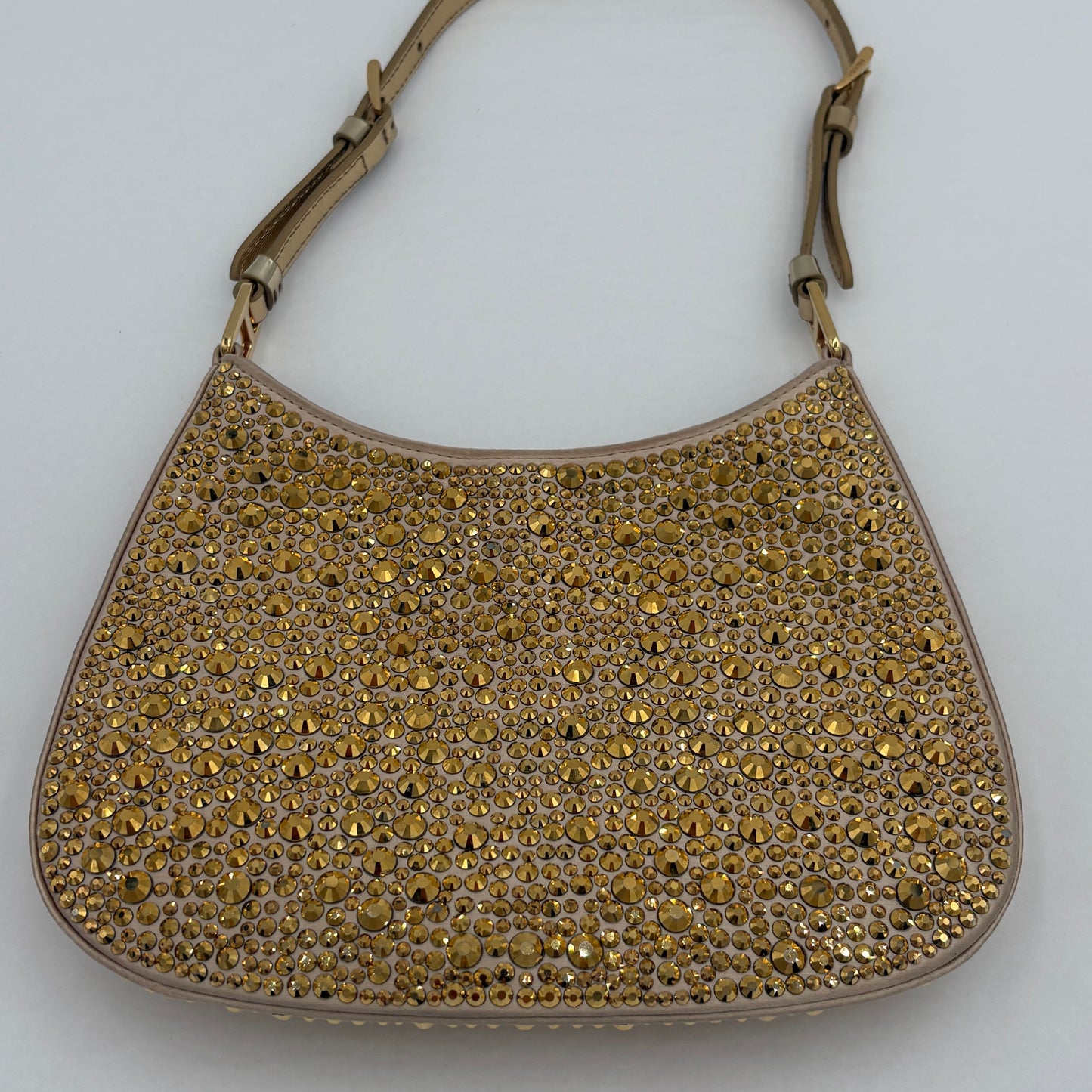 Prada Cleo Crystal Embellished Small Shoulder Bag