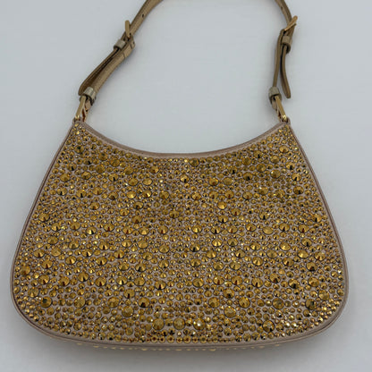Prada Cleo Crystal Embellished Small Shoulder Bag