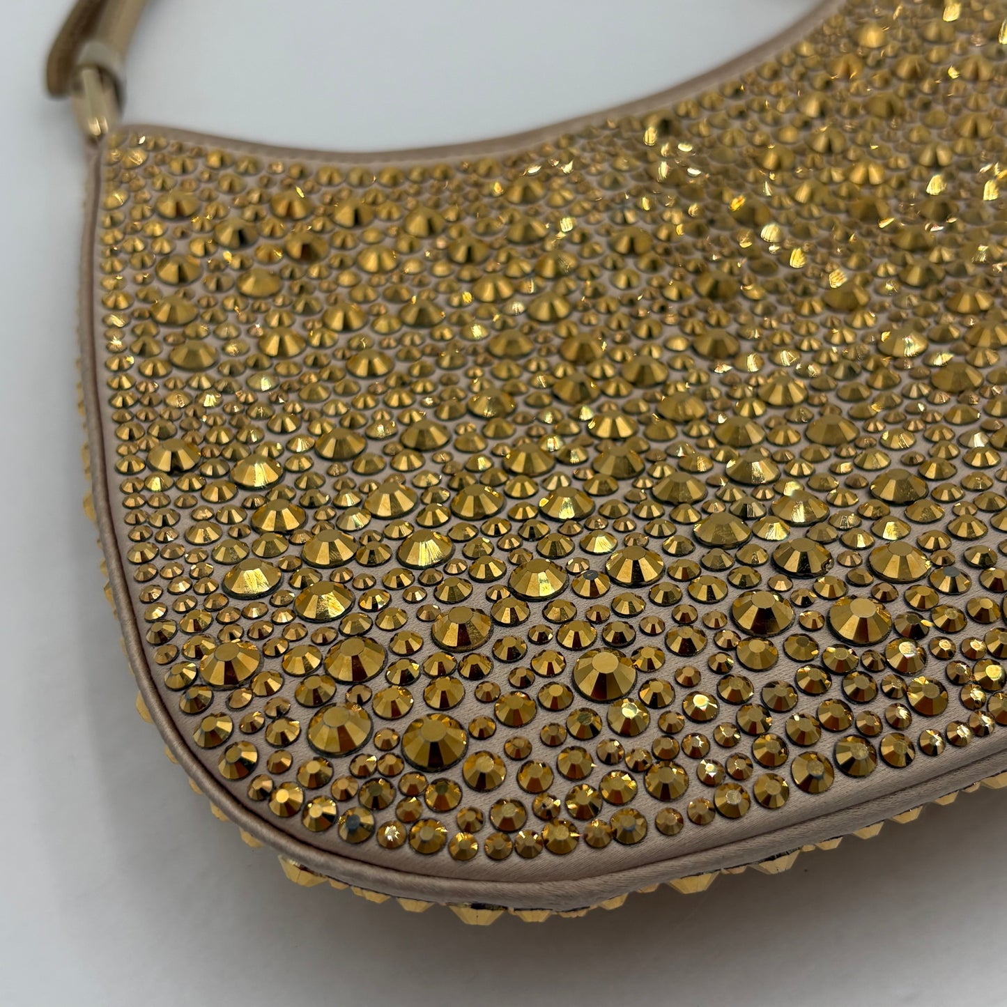 Prada Cleo Crystal Embellished Small Shoulder Bag