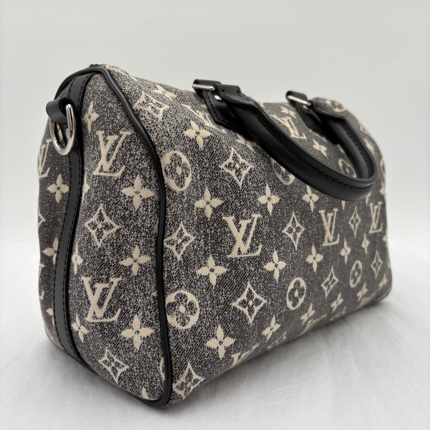 Louis Vuitton Jacquard Denim Speedy Bandouliere 25