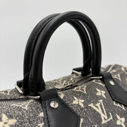 Louis Vuitton Jacquard Denim Speedy Bandouliere 25