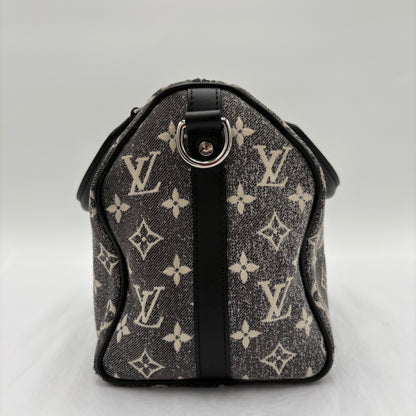 Louis Vuitton Jacquard Denim Speedy Bandouliere 25
