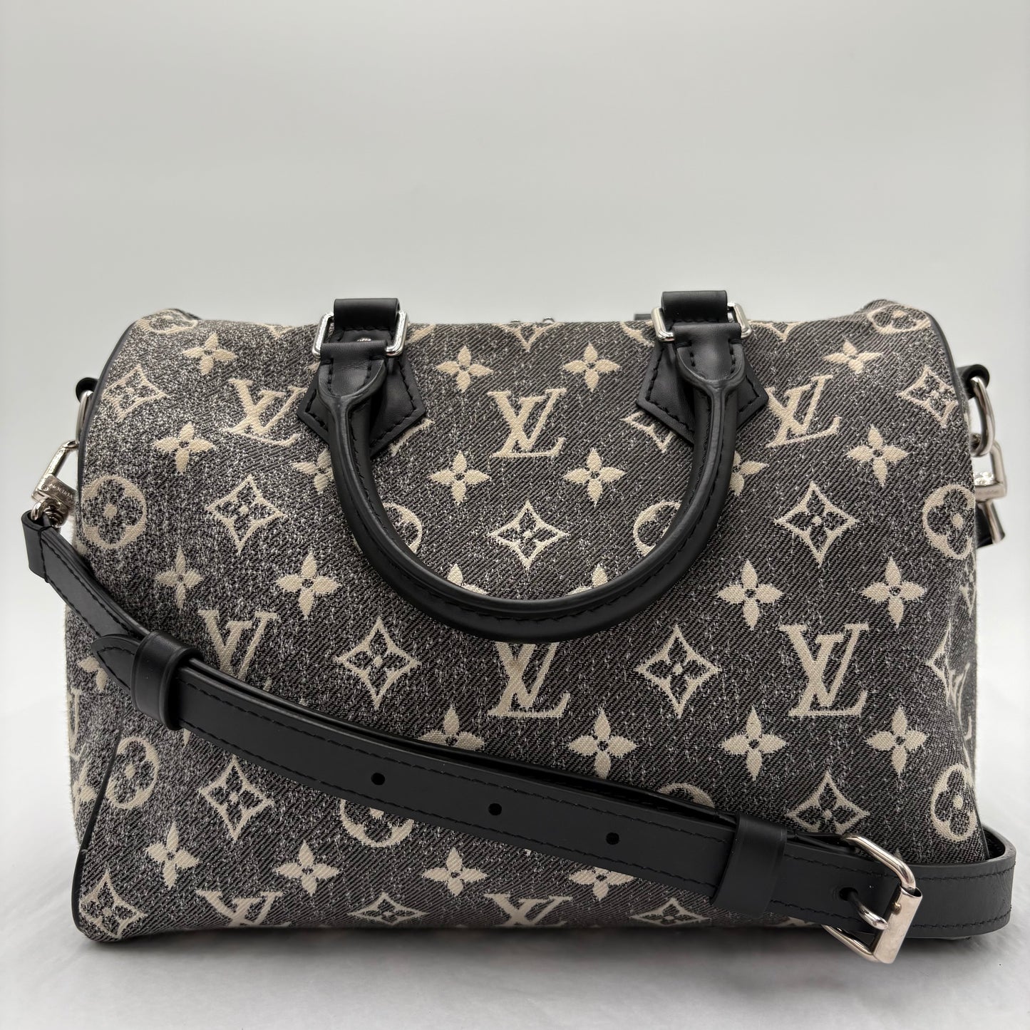 Louis Vuitton Jacquard Denim Speedy Bandouliere 25