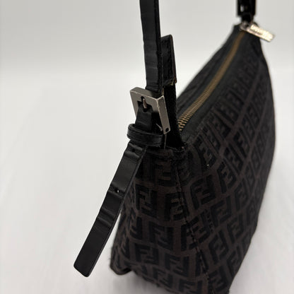 Fendi Zucchino Zipper Shoulder Bag