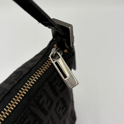 Fendi Zucchino Zipper Shoulder Bag