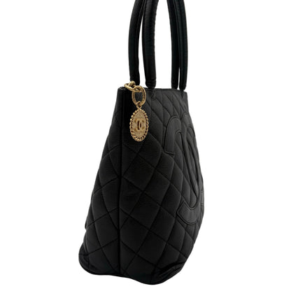 2008/09 Chanel Medallion Tote Black/Gold