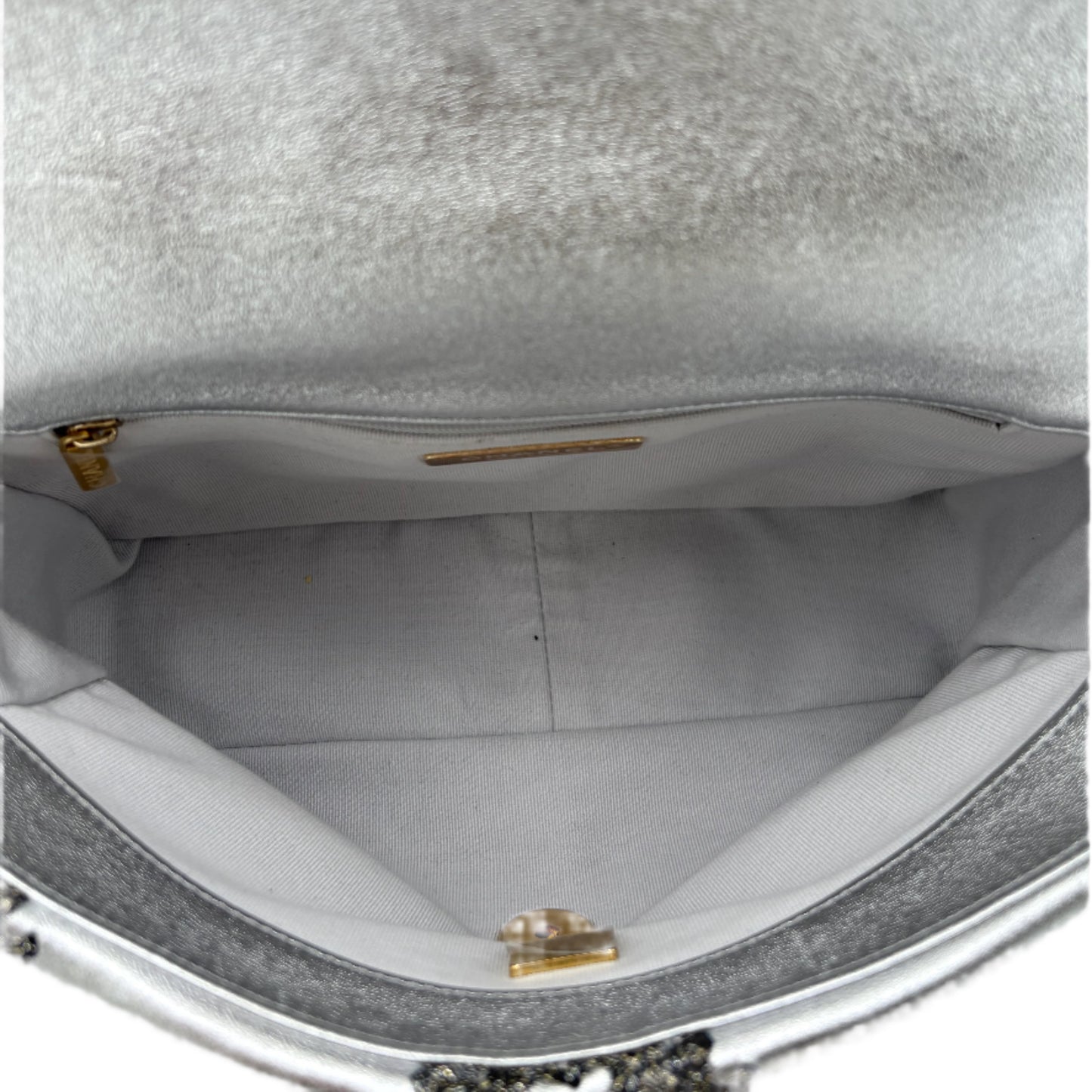 Chanel 19 Large Stitch Bag-Silver/Gold