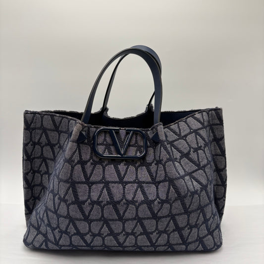 Valentino VLOGO Iconographe Denim Tote