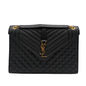 Saint Laurent Envelope Triquilt Large Shoulder Bag in Grained Leather