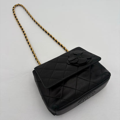 2000-02 Chanel Mini Camellia Flap Bag AS IS
