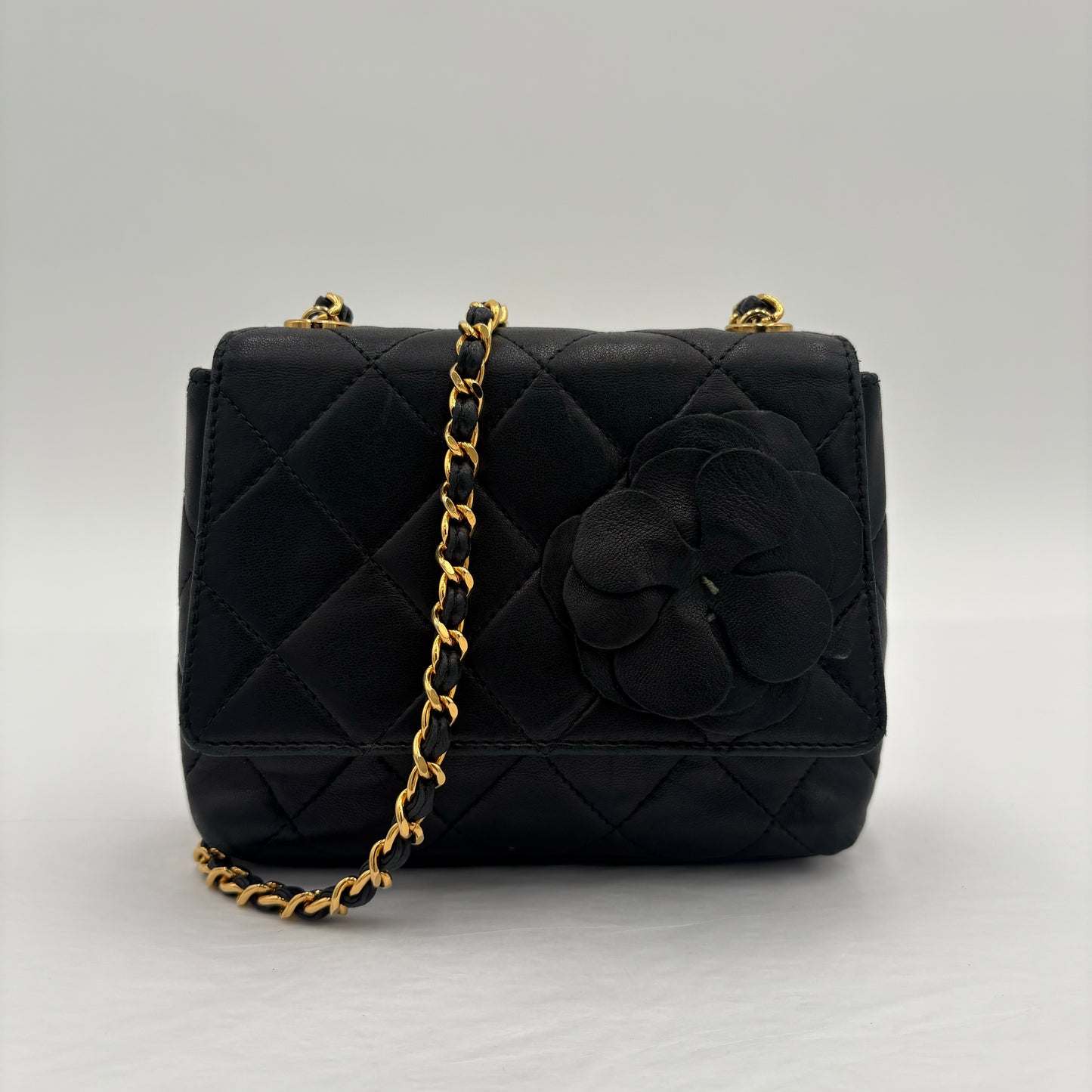 2000-02 Chanel Mini Camellia Flap Bag AS IS
