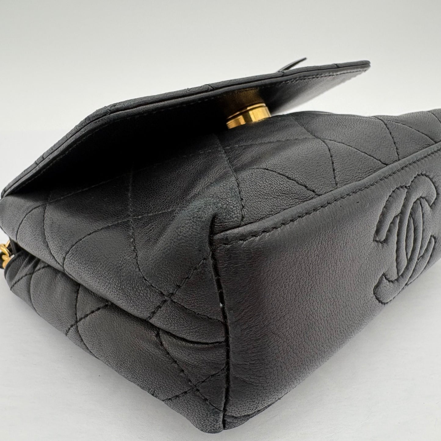 2000-02 Chanel Mini Camellia Flap Bag AS IS