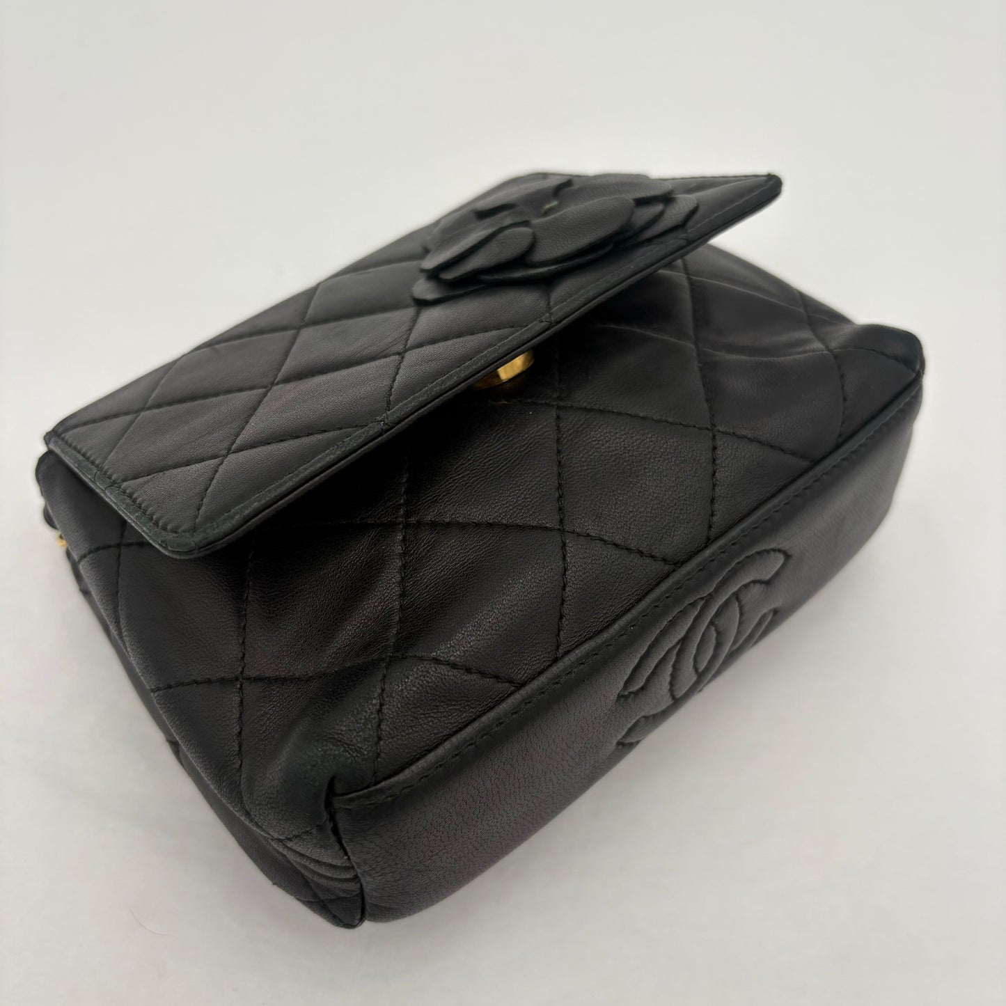 2000-02 Chanel Mini Camellia Flap Bag AS IS