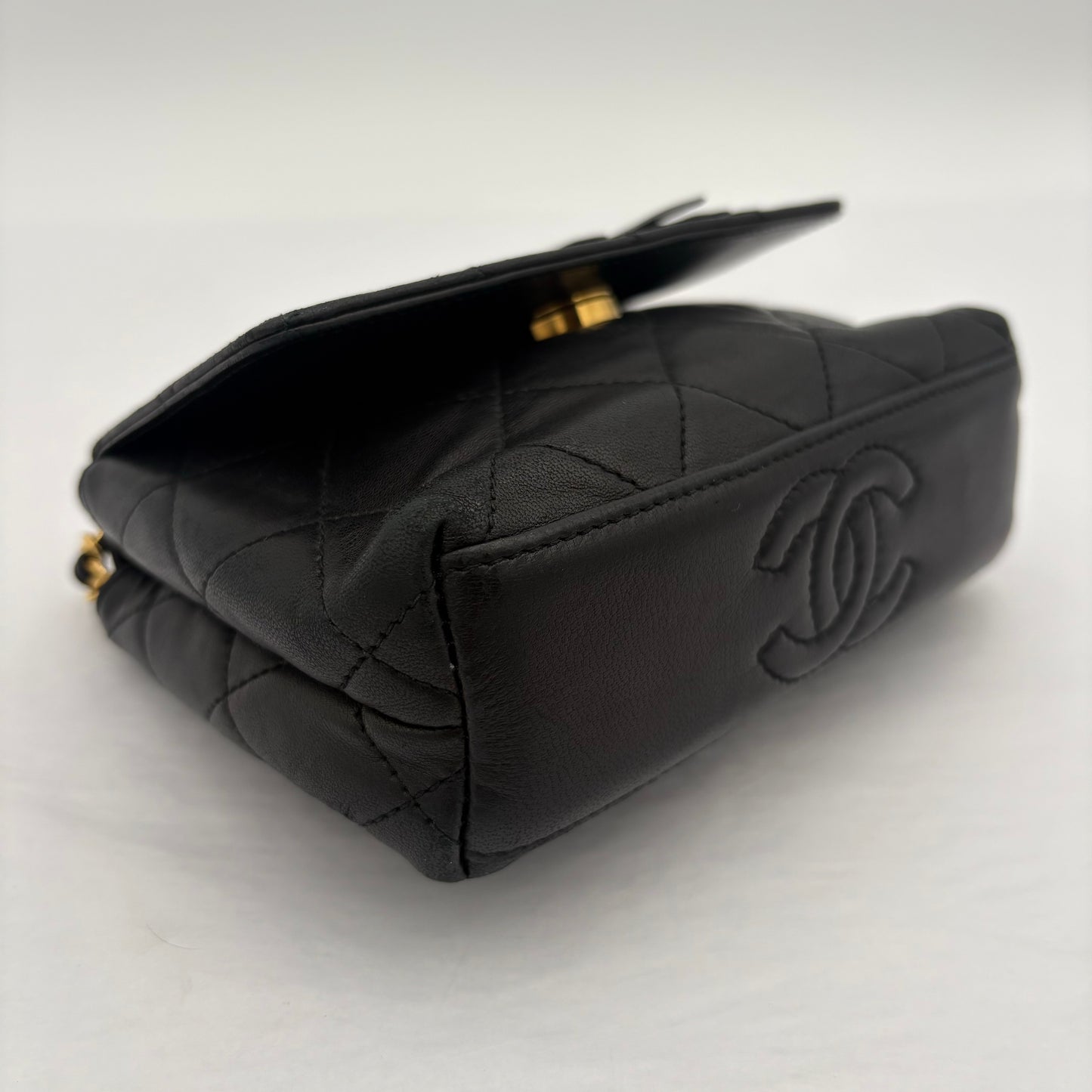 2000-02 Chanel Mini Camellia Flap Bag AS IS