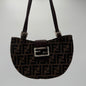 Fendi Zucca Half Moon Baguette