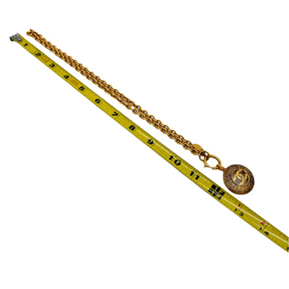 1990's Chanel CC Coco Round Necklace
