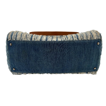 2014 Chanel Denim Fringe Large Tote Bag