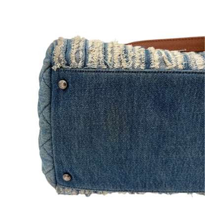 2014 Chanel Denim Fringe Large Tote Bag