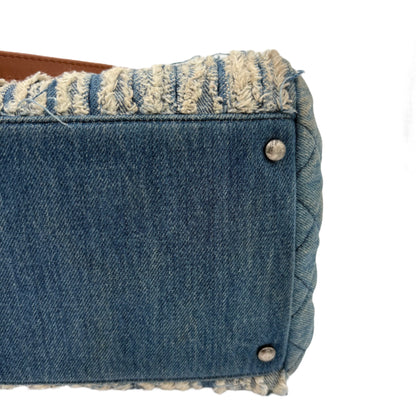 2014 Chanel Denim Fringe Large Tote Bag