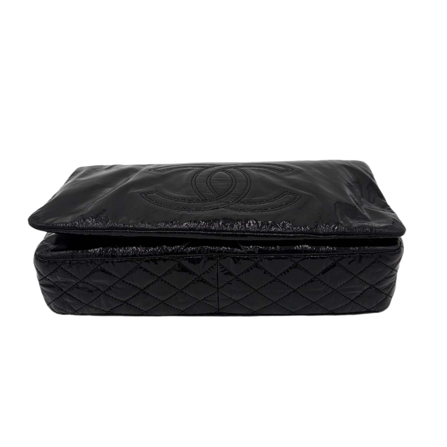 Chanel Rock and Chain Flap Bag-Black Patent : Medium