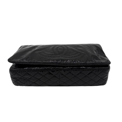 Chanel Rock and Chain Flap Bag-Black Patent : Medium