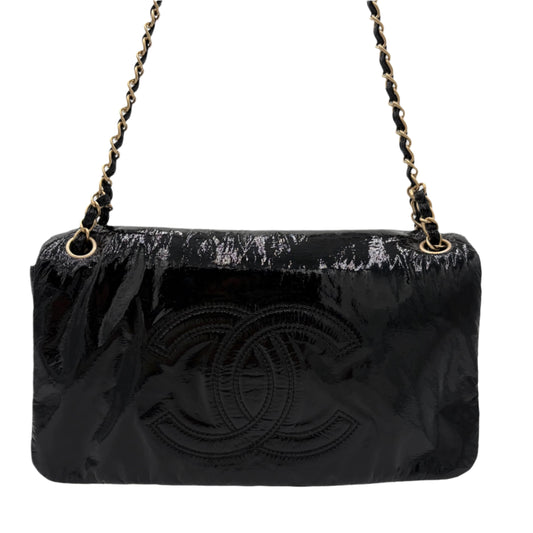Chanel Rock and Chain Flap Bag-Black Patent : Medium
