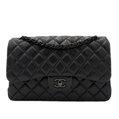 2022 Chanel So Black Jumbo Bag-Lambskin : Jumbo