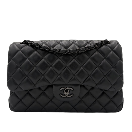 2022 Chanel So Black Jumbo Bag-Lambskin : Jumbo