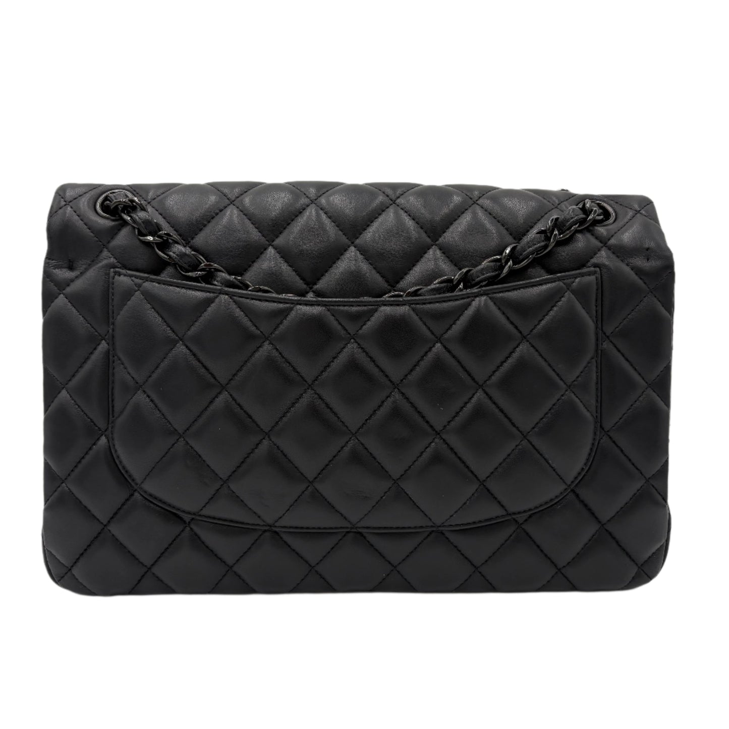 2022 Chanel So Black Jumbo Bag-Lambskin : Jumbo