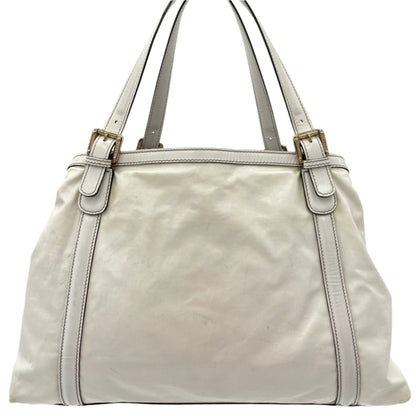Gucci Britt Web Hobo Bag-White Patent