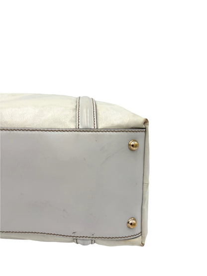 Gucci Britt Web Hobo Bag-White Patent