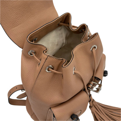 Gucci Bamboo Fringe Backpack-Taupe : Leather