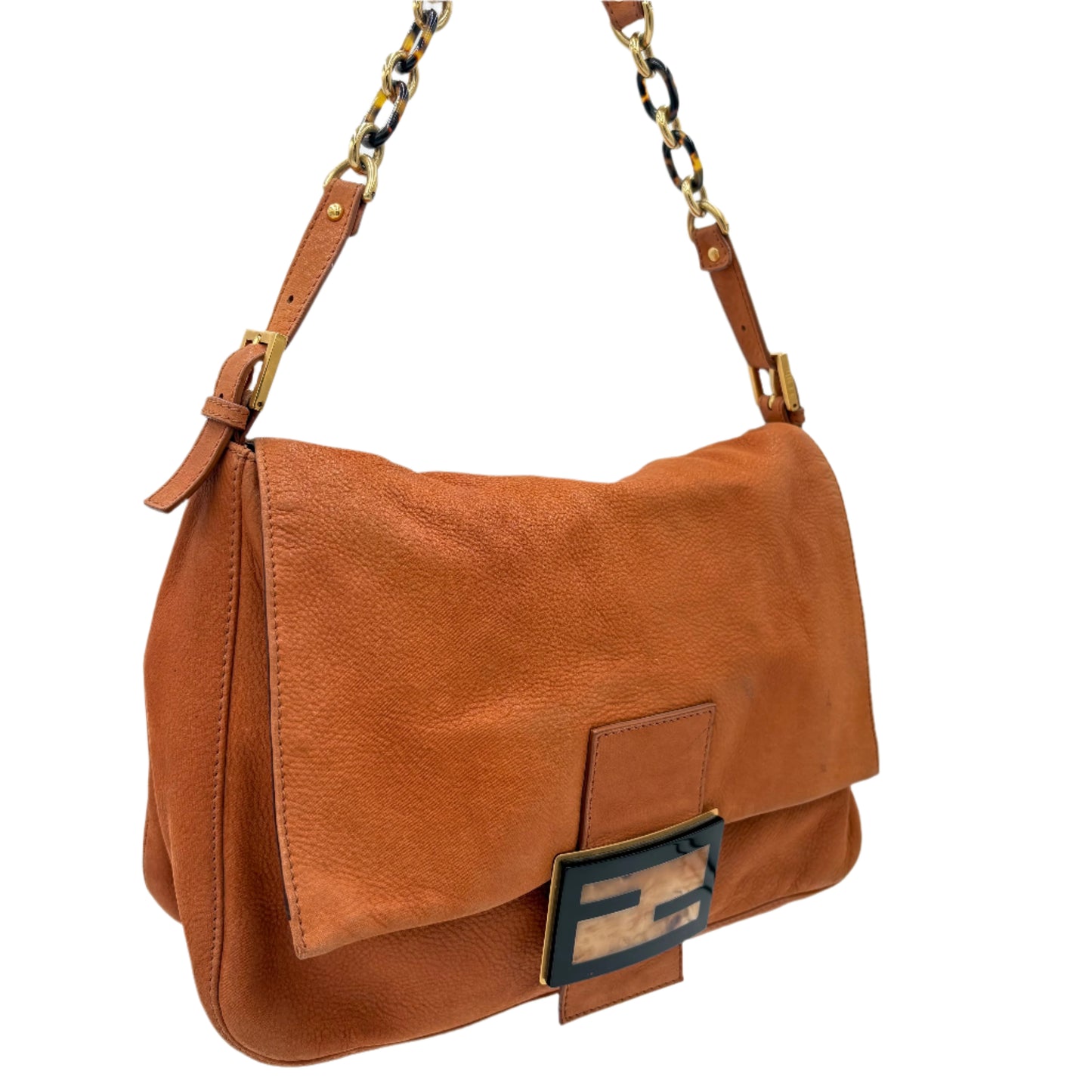 Fendi Big Mama Vitello Savana Leather Baguette