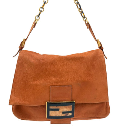 Fendi Big Mama Vitello Savana Leather Baguette
