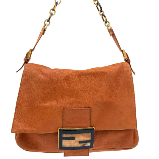 Fendi Big Mama Vitello Savana Leather Baguette